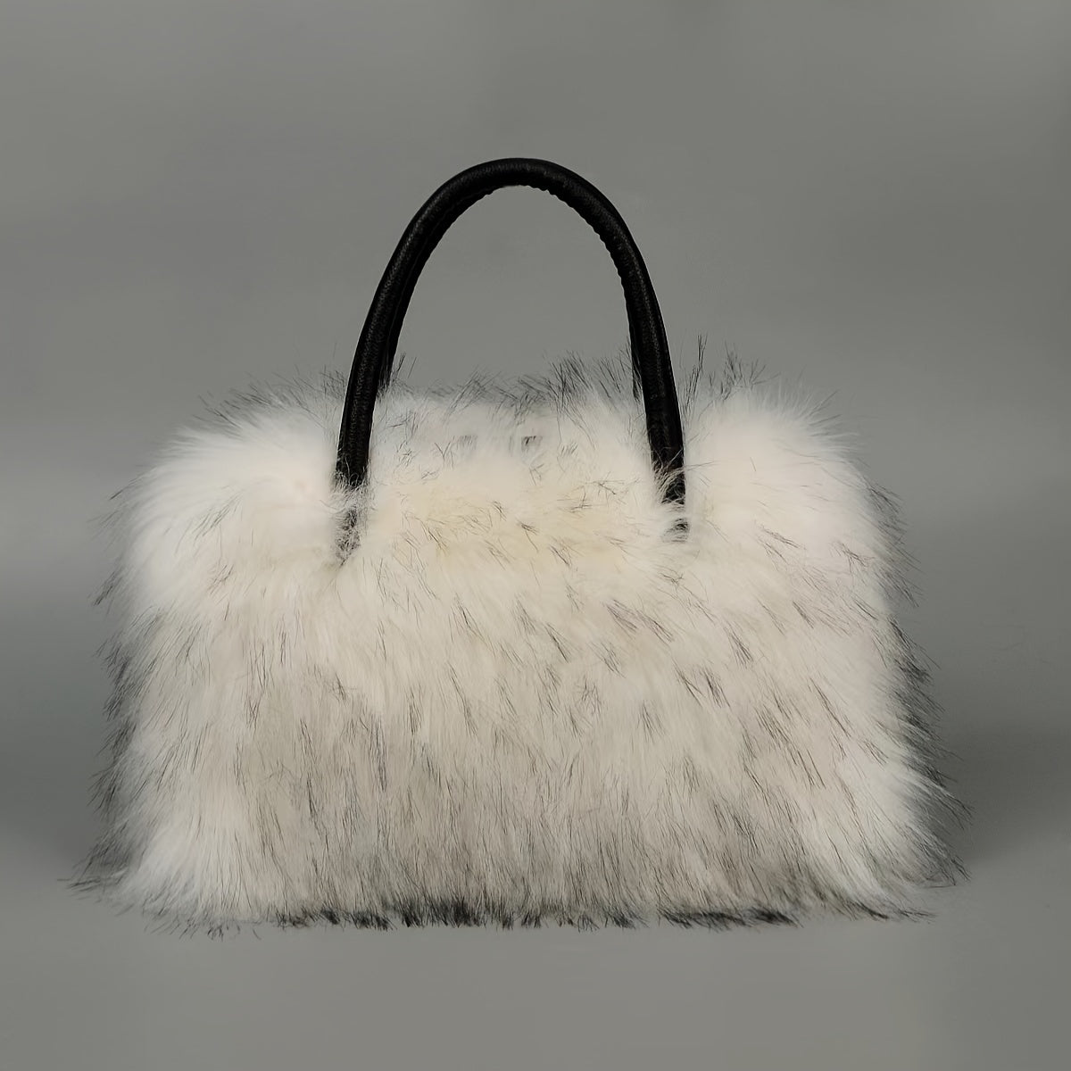 Trendy Faux Fur Tote Bag, Y2K Plush Shoulder Bag, Women's Fluffy Handbag For Street Wear