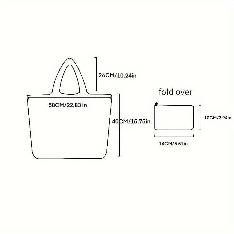 Retro Elephant Pattern Shoulder Bag, Lightweight Multifunctional Shopping Handbag, Lightweight Foldable Bag