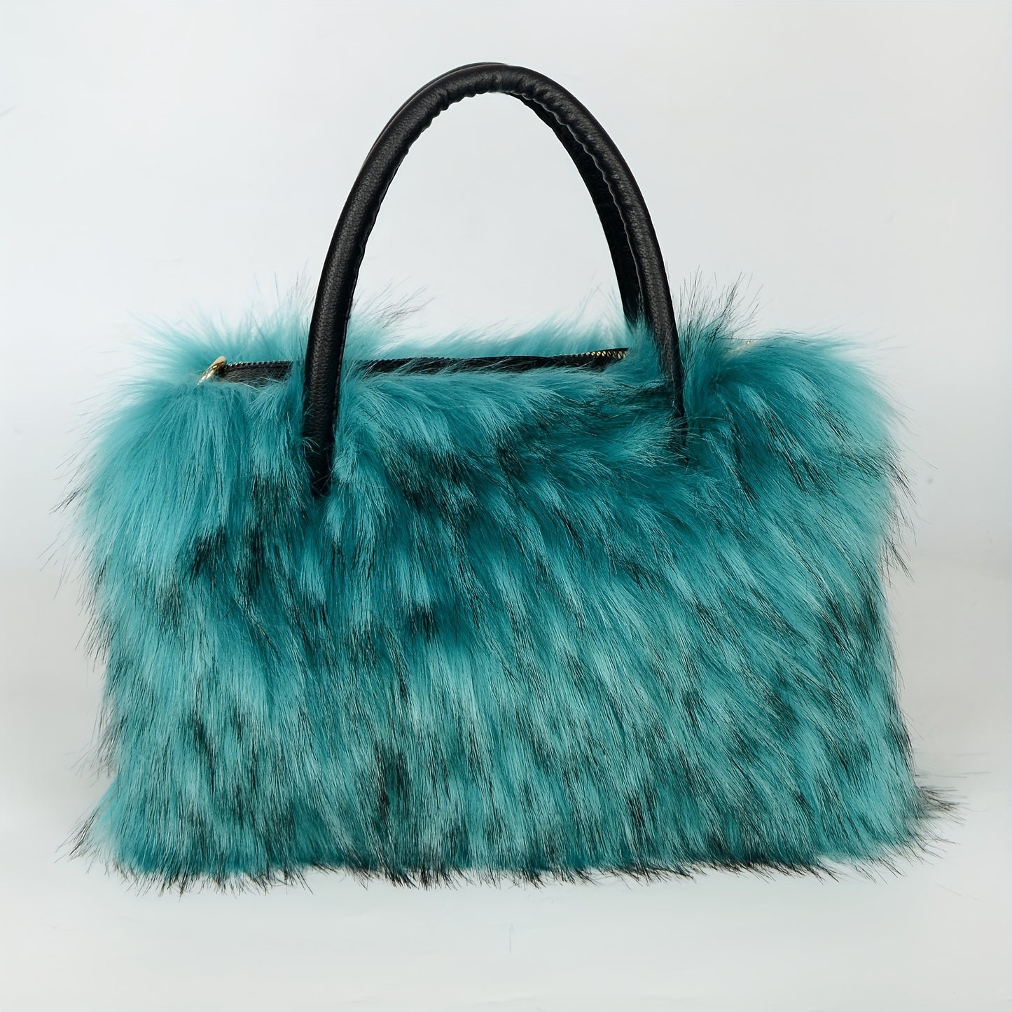 Trendy Faux Fur Tote Bag, Y2K Plush Shoulder Bag, Women's Fluffy Handbag For Street Wear
